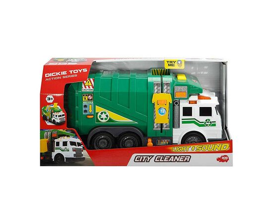 Спецтехника Dickie Toys Чистый город с контейнером со звуковыми и световыми эффектам (3308378), изображение 3 Спецтехника Dickie Toys Чистый город с контейнером со звуковыми и световыми эффектам (3308378), изображение 3