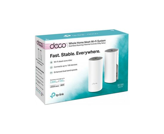 Точка доступу Wi-Fi TP-Link Deco-E4-2-Pack, зображення 3 Точка доступу Wi-Fi TP-Link Deco-E4-2-Pack, зображення 3