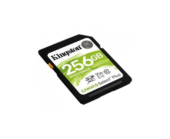 Карта памяти Kingston 256GB SDXC class 10 UHS-I U3 Canvas Select Plus (SDS2/256GB), изображение 2 Карта памяти Kingston 256GB SDXC class 10 UHS-I U3 Canvas Select Plus (SDS2/256GB), изображение 2