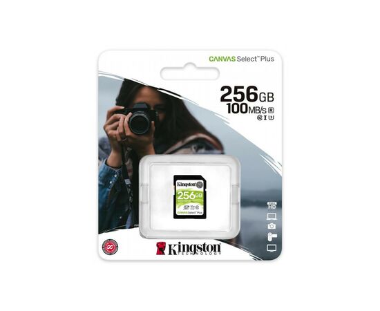 Карта памяти Kingston 256GB SDXC class 10 UHS-I U3 Canvas Select Plus (SDS2/256GB), изображение 3 Карта памяти Kingston 256GB SDXC class 10 UHS-I U3 Canvas Select Plus (SDS2/256GB), изображение 3