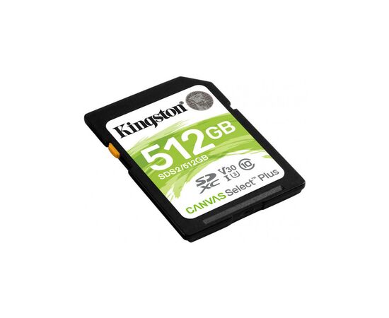 Карта памяти Kingston 512GB SDXC class 10 UHS-I U3 Canvas Select Plus (SDS2/512GB), изображение 2 Карта памяти Kingston 512GB SDXC class 10 UHS-I U3 Canvas Select Plus (SDS2/512GB), изображение 2