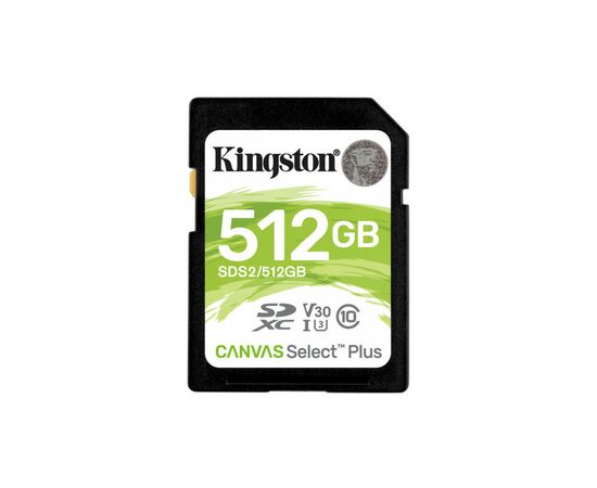 Карта пам'яті Kingston 512GB SDXC class 10 UHS-I U3 Canvas Select Plus (SDS2/512GB)