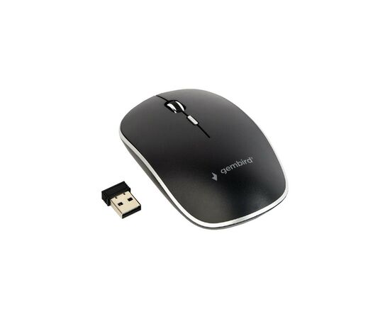 Мышка Gembird MUSW-4B-01 Black (MUSW-4B-01), изображение 2 Мышка Gembird MUSW-4B-01 Black (MUSW-4B-01), изображение 2