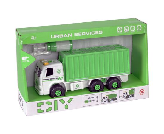 Конструктор Kaile Toys Мусоровоз с отверткой разборная модель (KL902-3)