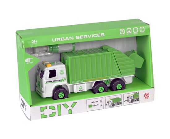 Конструктор Kaile Toys Мусоровоз с отверткой разборная модель (KL902-2)