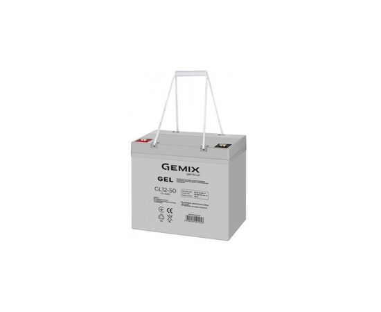 Батарея до ДБЖ Gemix GL 12В 50 Ач (GL12-50), зображення 2 Батарея до ДБЖ Gemix GL 12В 50 Ач (GL12-50), зображення 2