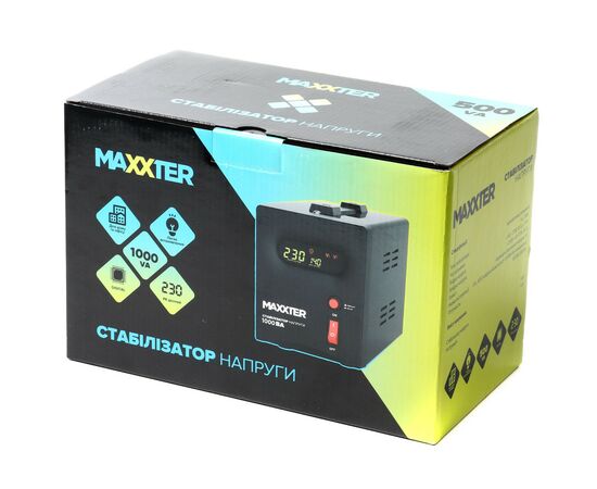 Стабилизатор Maxxter MX-AVR-S1000-01, изображение 3 Стабилизатор Maxxter MX-AVR-S1000-01, изображение 3
