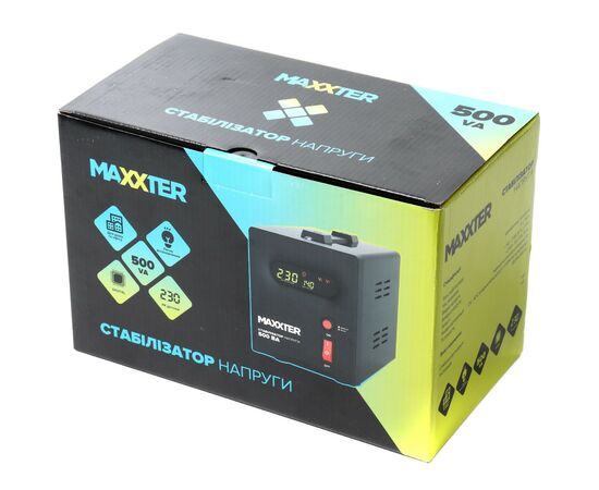 Стабилизатор Maxxter MX-AVR-S500-01, изображение 3 Стабилизатор Maxxter MX-AVR-S500-01, изображение 3