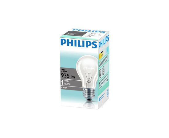 Лампочка Philips E27 75W 230V A55 CL 1CT/12X10 Stan (926000004013), изображение 2 Лампочка Philips E27 75W 230V A55 CL 1CT/12X10 Stan (926000004013), изображение 2