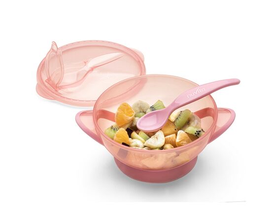 Набор детской посуды Nuvita COOL 6м+ Розовый дорожный (NV1421COOLPINK), изображение 5 Набор детской посуды Nuvita COOL 6м+ Розовый дорожный (NV1421COOLPINK), изображение 5