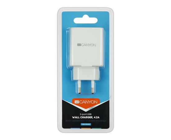 Зарядное устройство Canyon 3xUSB AC orange (CNE-CHA05W), изображение 2 Зарядное устройство Canyon 3xUSB AC orange (CNE-CHA05W), изображение 2