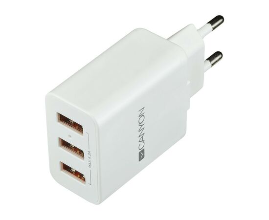 Зарядное устройство Canyon 3xUSB AC orange (CNE-CHA05W)