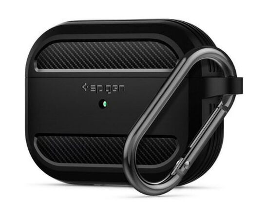 Чехол для наушников Spigen для Airpods Pro Rugged Armor Black (ASD00540), изображение 2 Чехол для наушников Spigen для Airpods Pro Rugged Armor Black (ASD00540), изображение 2
