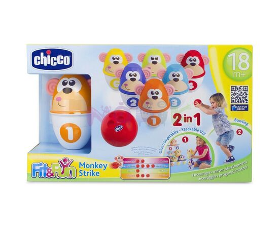 Развивающая игрушка Chicco Страйк обезьяны (05228.00), изображение 2 Развивающая игрушка Chicco Страйк обезьяны (05228.00), изображение 2