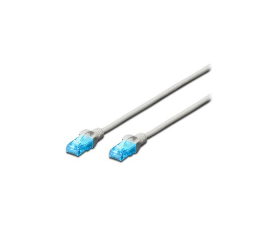 Патч-корд 3м, UTP, cat.5e, AWG 26/7, CCA, PVC, grey Digitus (DK-1512-030)