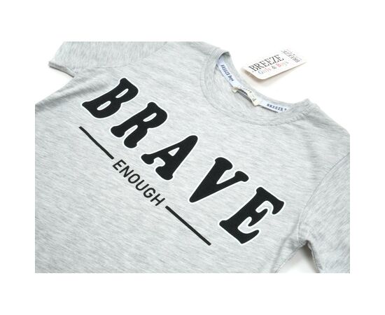 Футболка детская Breeze "BRAVE" (14351-134B-gray), изображение 3 Футболка детская Breeze "BRAVE" (14351-134B-gray), изображение 3