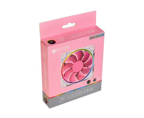 Кулер для корпуса ID-Cooling ZF-12025-PINK ARGB (Single Pack) (ZF-12025-PINK), изображение 3 Кулер для корпуса ID-Cooling ZF-12025-PINK ARGB (Single Pack) (ZF-12025-PINK), изображение 3