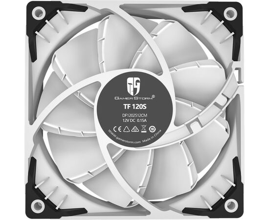 Кулер для корпуса Deepcool GAMER STORM TF120S WHITE (TF120S WHITE), изображение 3 Кулер для корпуса Deepcool GAMER STORM TF120S WHITE (TF120S WHITE), изображение 3