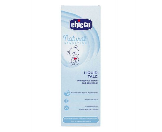 Присыпка Chicco Защитный тальк Natural Sensation жидкий 100 мл (07460.10), изображение 2 Присыпка Chicco Защитный тальк Natural Sensation жидкий 100 мл (07460.10), изображение 2