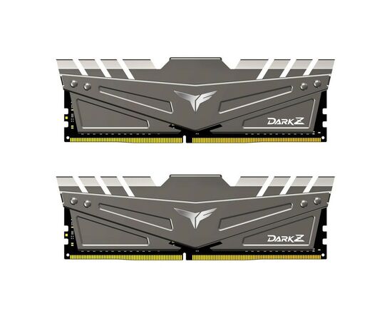 Модуль пам'яті для комп'ютера DDR4 16GB (2x8GB) 3200 MHz T-Force Dark Z Gray Team (TDZGD416G3200HC16CDC01)