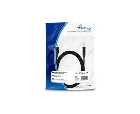 Кабель для принтера USB 2.0 AM/BM 3.0m Mediarange (MRCS103)