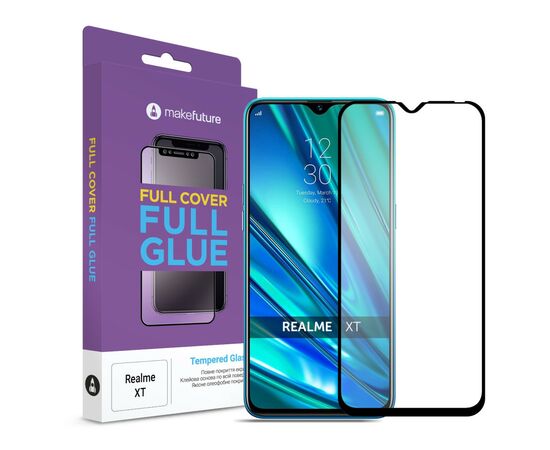 Стекло защитное MakeFuture Realme XT Full Cover Full Glue (MGF-RXT)
