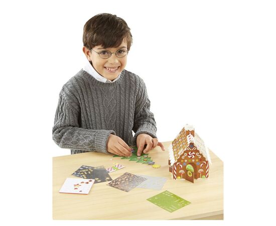 Набор для творчества Melissa&Doug Объемные блестящие наклейки Рождественская елка и пряничный (MD8404), изображение 4