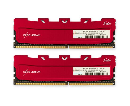 Модуль пам'яті для комп'ютера DDR4 32GB (2x16GB) 3600 MHz Red Kudos eXceleram (EKRED4323618CD)