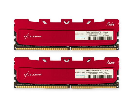 Модуль пам'яті для комп'ютера DDR4 32GB (2x16GB) 3200 MHz Red Kudos eXceleram (EKRED4323216CD)