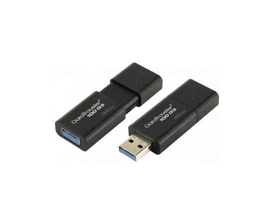 USB флеш накопитель Kingston 2x32GB DataTraveler 100 G3 USB 3.1 (DT100G3/32GB-2P), изображение 3 USB флеш накопитель Kingston 2x32GB DataTraveler 100 G3 USB 3.1 (DT100G3/32GB-2P), изображение 3