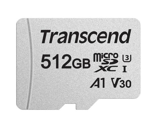 Карта памяти Transcend 512GB microSDXC Class 10 U3 (TS512GUSD300S-A), изображение 2 Карта памяти Transcend 512GB microSDXC Class 10 U3 (TS512GUSD300S-A), изображение 2