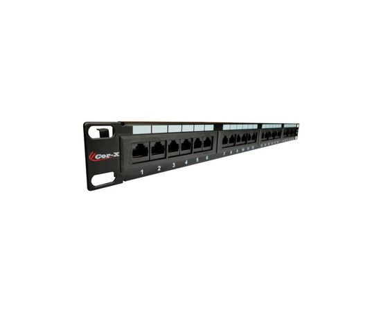 Патч-панель Cor-X 19" 24xRJ-45 UTP cat. 5е, 1U (051349 / TPP24c5e/1)