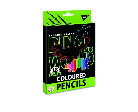 Карандаши цветные Yes Dino 18 цв. (290597)