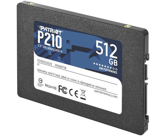 Накопитель SSD 2.5" 512GB Patriot (P210S512G25), изображение 3