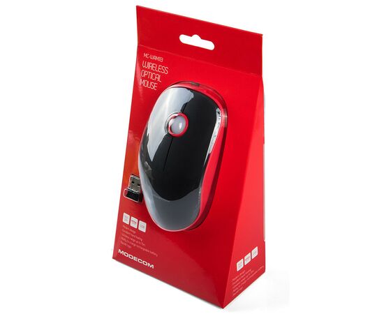 Мишка Modecom MC-WRM113 Wireless Black-Red (M-MC-WRM113-150), зображення 5 Мишка Modecom MC-WRM113 Wireless Black-Red (M-MC-WRM113-150), зображення 5