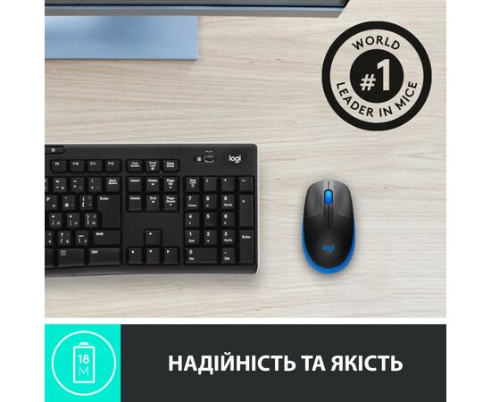 Мышка Logitech M190 Blue (910-005907), изображение 5 Мышка Logitech M190 Blue (910-005907), изображение 5