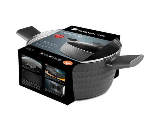 Кастрюля Polaris Kontur 4,2 л (Kontur-24C), изображение 6 Кастрюля Polaris Kontur 4,2 л (Kontur-24C), изображение 6