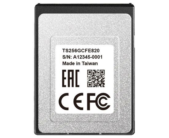 Карта пам'яті Transcend 256GB CFExpress 820 Type B (TS256GCFE820), зображення 3 Карта пам'яті Transcend 256GB CFExpress 820 Type B (TS256GCFE820), зображення 3