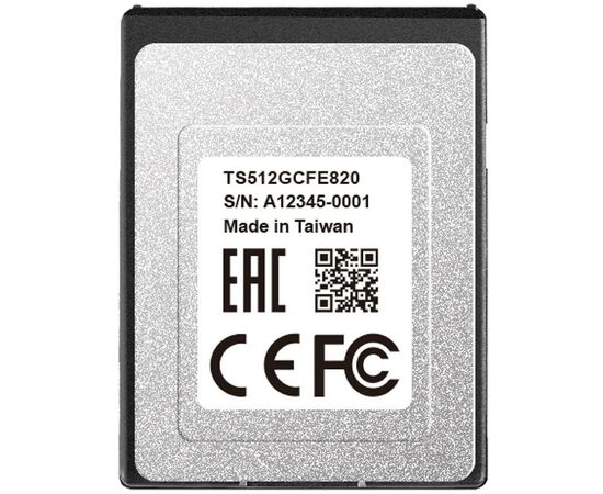 Карта памяти Transcend 512GB CFExpress 820 Type B (TS512GCFE820), изображение 3 Карта памяти Transcend 512GB CFExpress 820 Type B (TS512GCFE820), изображение 3
