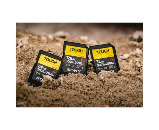 Карта памяти Sony 32GB SDHC class 10 UHS-II U3 V90 Tough (SF32TG), изображение 4 Карта памяти Sony 32GB SDHC class 10 UHS-II U3 V90 Tough (SF32TG), изображение 4