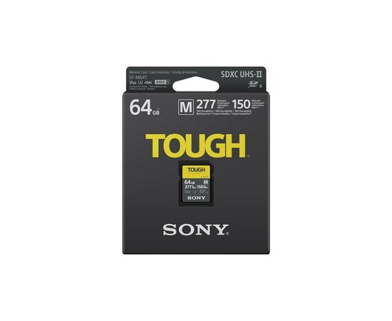 Карта памяти Sony 64GB SDXC class 10 UHS-II U3 V60 Tough (SFM64T.SYM), изображение 2 Карта памяти Sony 64GB SDXC class 10 UHS-II U3 V60 Tough (SFM64T.SYM), изображение 2