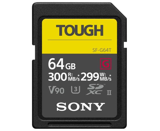 Карта пам'яті Sony 64GB SDXC class 10 UHS-II U3 V90 Tough (SF64TG)