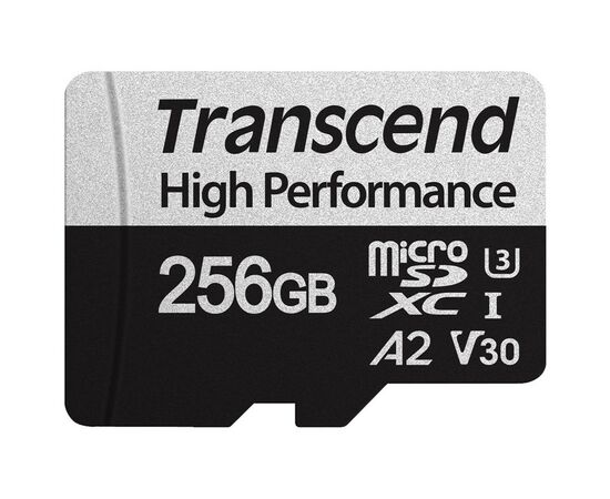 Карта памяти Transcend 256GB microSD class 10 UHS-I U3 A2 (TS256GUSD330S), изображение 2 Карта памяти Transcend 256GB microSD class 10 UHS-I U3 A2 (TS256GUSD330S), изображение 2