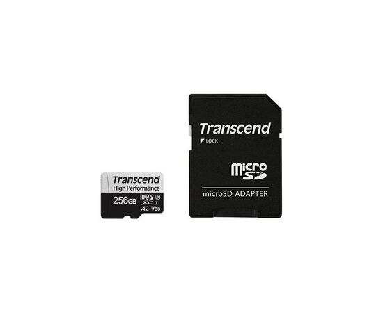Карта памяти Transcend 256GB microSD class 10 UHS-I U3 A2 (TS256GUSD330S)