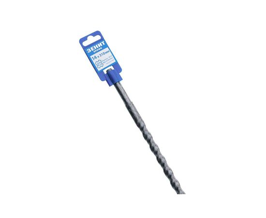 Бур Зеніт "ПРОФІ" SDS-Plus 14х310 мм, спираль 4S (20014310), изображение 3 Бур Зеніт "ПРОФІ" SDS-Plus 14х310 мм, спираль 4S (20014310), изображение 3