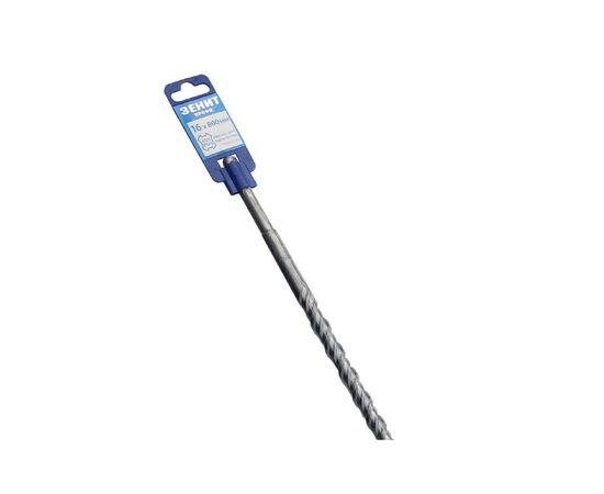 Бур Зеніт "ПРОФІ" SDS-Plus 16x800 мм, спираль 4S (20016800), изображение 3 Бур Зеніт "ПРОФІ" SDS-Plus 16x800 мм, спираль 4S (20016800), изображение 3