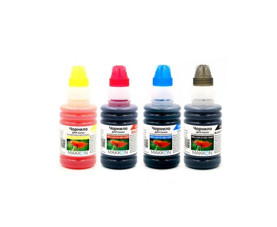 Чорнило Makkon для Canon G1400/2400/3400/G4400, 4*100мл pigment (KIT-CAN-G1400-100P)