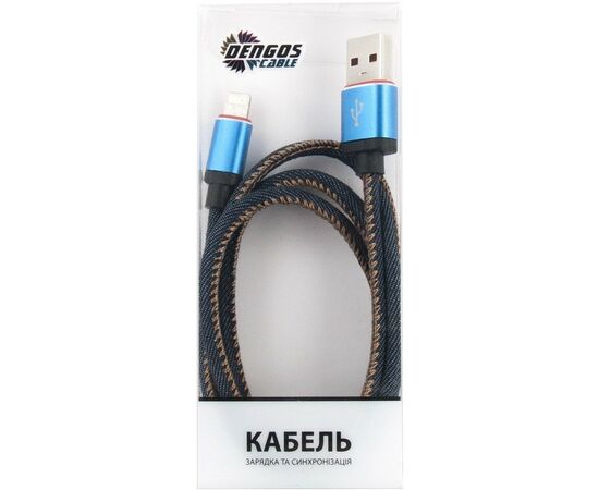 Дата кабель Dengos NTK-L-MT-JEANS, изображение 2 Дата кабель Dengos NTK-L-MT-JEANS, изображение 2