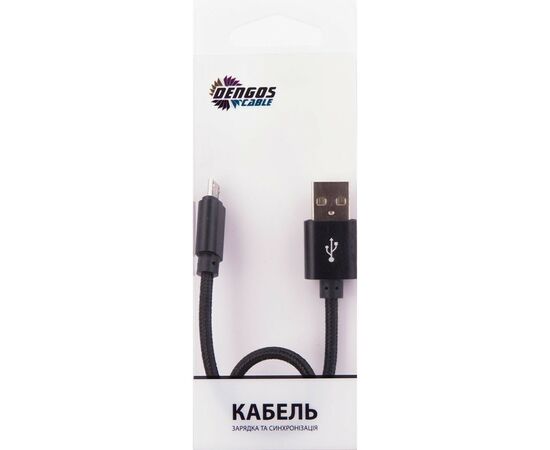 Дата кабель Dengos NTK-M-SHRT-BLACK, изображение 2 Дата кабель Dengos NTK-M-SHRT-BLACK, изображение 2