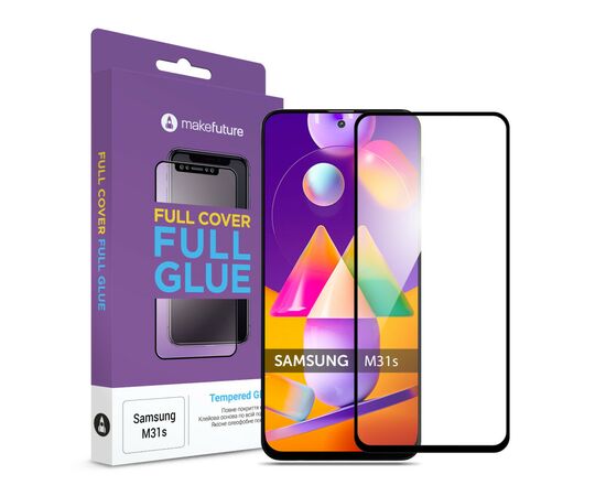 Скло захисне MakeFuture Samsung M31s Full Cover Full Glue (MGF-SM31S)
